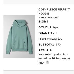 LIKE NEW aritzia cozy fleece perfect hoodie